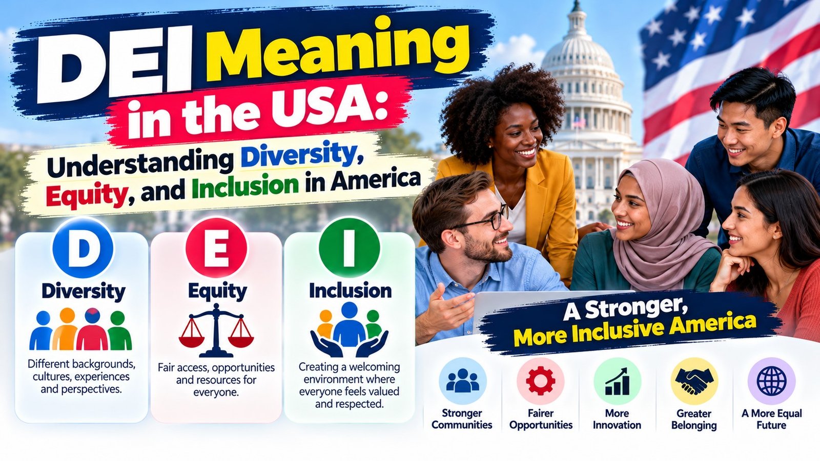 DEI Meaning in the USA: Understanding Diversity, Equity, and Inclusion in America